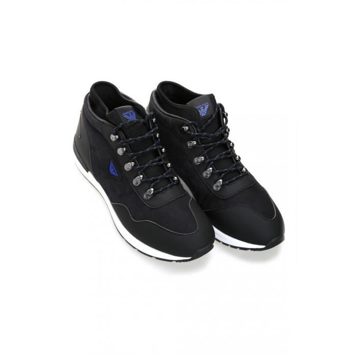 Basket armani jeans homme noir shop