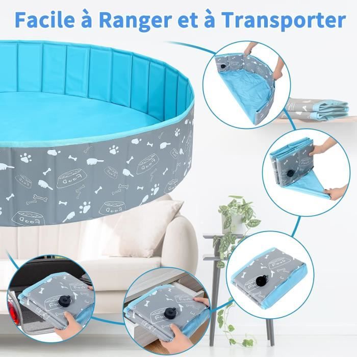 Piscine Pour Chien, Rigide Bassin, Baignoire Pliable Pour Petit Et Grande Chien, Chat, 80 20cm S Bleu 88675976
