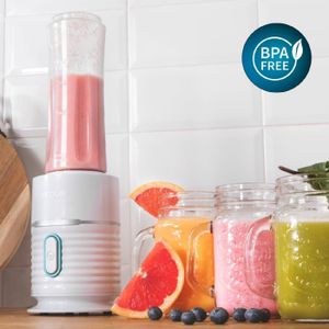 Smoothie Maker Personnel Blender Portable USB 350-420ml - Mixeur Smoothie Voyage, 6 Lames Inox, Batterie 4000mAh, Idéal Sport Et Déplacements 350-420ml Sans BPA