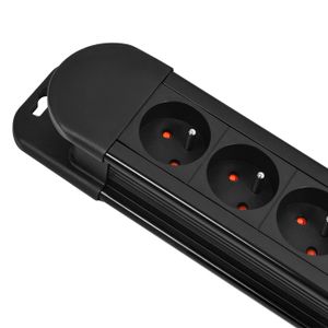 Bloc Multiprises 10 Prises Avec 2 Interrupteurs - Noir - Neuf - Vendeur Français - Prise Multiple
