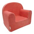 Babycalin Fauteuil classic déhoussable - Velours 100 polyester dessous 100 polyester contrecolle PU - Terracotta-0