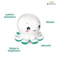 Jouet de bain interactif Baby Clementoni - Colin le poulpe lumineux et musical-0