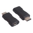 DLH Adaptateur pour transfert de données Energy - 1 x Type C Mâle USB - 1 x Type B Femelle Micro USB - Noir-0