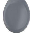 WENKO Abattant WC avec frein de chute Premium Ottana Gris Foncé, abattant WC clipsable avec fixation en acier inox, Duroplast