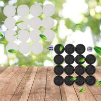 Jeu de pions de backgammon en plastique noir et blanc - LLA - 32 pièces - Jouets éducatifs interactifs