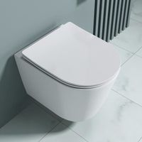 Sogood WC suspendu blanc cuvette céramique toilette abattant silencieux avec frein de chute Aix108-K