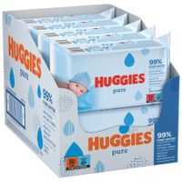 HUGGIES Lingettes Pure, Sans parfum (10 paquets de 56 lingettes)