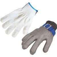 Gants de protection,gants anti coupures,pour la coupe Hachoir Tranchage de la viande Traitement,L(Un gant)
