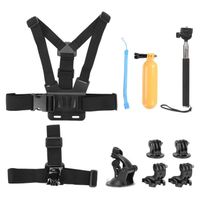 Duokon Accessoires de caméra de sport Kit d'accessoires de caméra d'action universelle 6 en 1 pour caméras de sport Gopro Hero 7