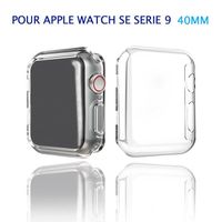Coque de protection en silicone pour Apple Watch SE 40MM SERIE 9 - FAMILIASHOP - Blanc - Transparent