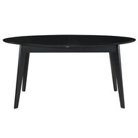 Table à manger extensible noire L160-200 cm MARIK - Miliboo - Bois massif - Vintage - 6 personnes