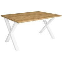 Skraut Home - Table à manger | 6 personnes | 140 | Robuste et stable grâce à sa structure et aux pieds solides | Chêne