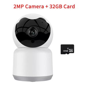 ENREGISTREUR VIDÉO Carte 2MP-32GB prise britannique-Caméra de surveillance intérieure sans fil Tuya IP, caméra de sécurité CCTV,