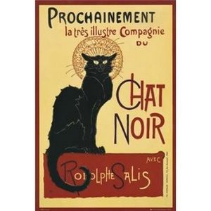M850 Collection Tournee du Chat Noir PLAQUE METAL 20X15cm AFFICHE CHAT NOIR VENTE DROUOT