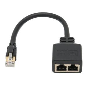 Câble répartiteur Ethernet RJ45, ALife RJ45 Y Adaptateur répartiteur 1 vers  3 ports Ethernet Câble adaptateur pour CAT 5/CAT 6 LAN Ethernet Socket