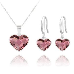 Parure De Bijoux Artisanale Collier + Boucles D'oreilles Couleur Rose - Occasion
