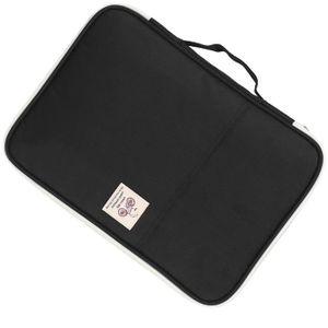 ATTACHÉ-CASE Qqmora A4 Sac à Documents Portable Organisateur Portfolio Zip Case (Noir)