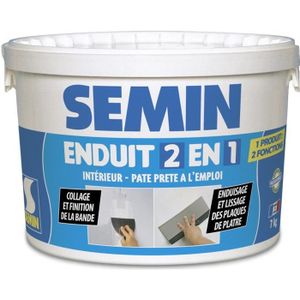 CIMENT - BÉTON Enduit 2 en 1 multifonctions Semin - joint et liss