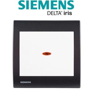 PLAQUE DE FINITION Siemens - Va et Vient Lumineux Blanc Delta Iris + 