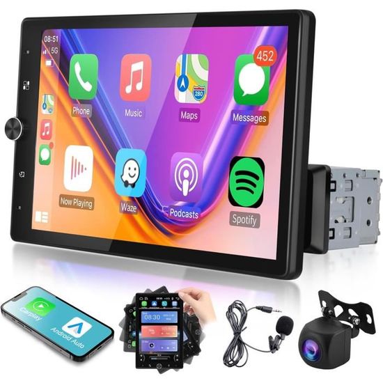 Autoradio Avec Caméra Recul Autoradio 1 Din NHOPEEW Avec écran Tactile 7 Pouces - CarPlay/Android Auto Sans Fil + DAB+ Et Caméra De Recul Autoradio Pioneer