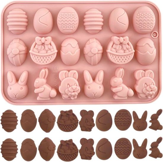Moule à Chocolat En Silicone 18 Cavités - Forme Cannelée Pour Gelée, Pudding, Glaçons, Savons