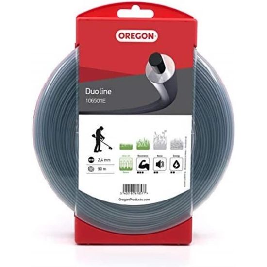 Fil De Coupe Débroussailleuse 5-kant Diamètre 2,4mm X 15 M - Nylon Rond Pour Tondeuse