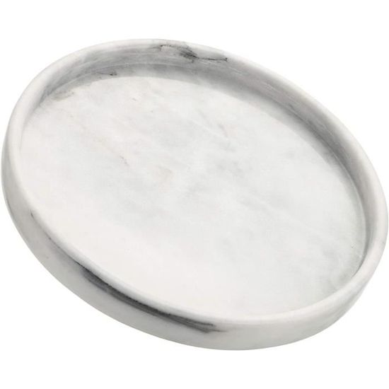 Plateau Rond En Travertin Beige Naturel 25x3 Cm - Plateau De Service, Bijoux, Décoration Élégante Et Authentique