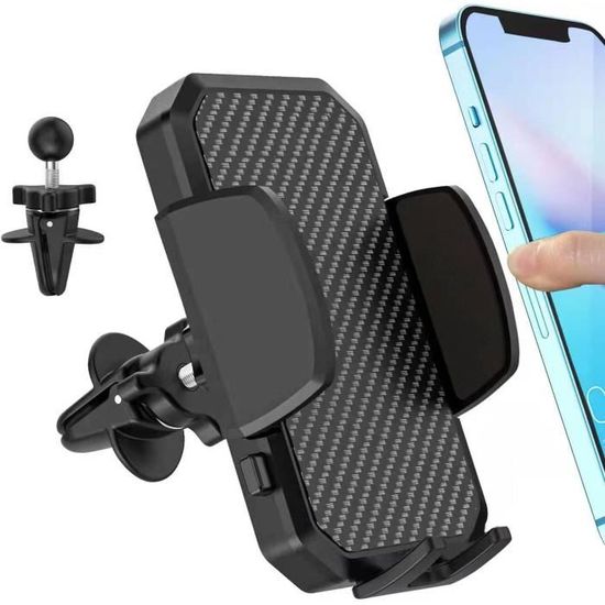 Sac De Rangement Pour Grille D'aération De Voiture - Support Pour Lunettes De Soleil - Support Pour Téléphone Portable, Pièces De Monnaie, Clés, Cartes Avec Crochet - Noir, Noir