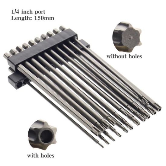 Set 11 Embouts De Tournevis Torx 100mm Teocpai - Acier S2 Magnétique - Neuf