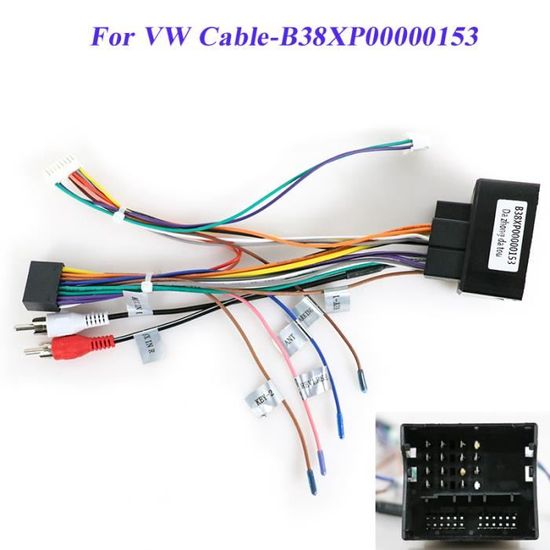 Connecteur Iso Autoradio Adaptateur De Câble De Faisceau De Câblage Stéréo For Autoradio A Ndroid 16pin, For Branchement Faisceau Autoradio Pioneer Adaptateur Iso Autoradio Kenwood