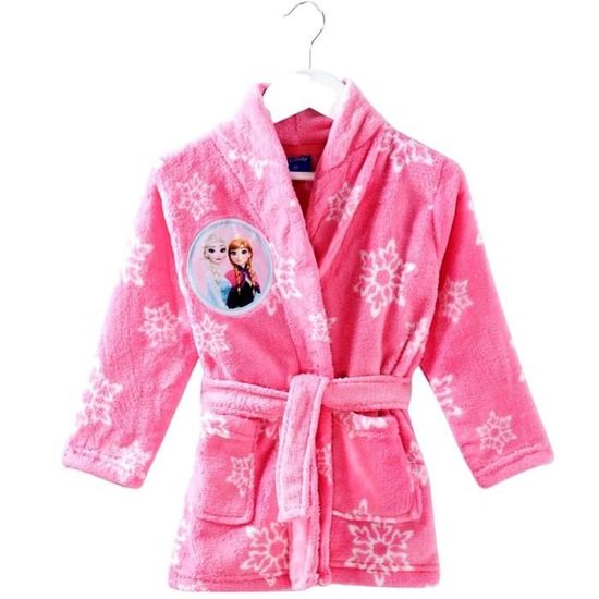 Robe de chambre 4 ans La Reine des Neiges peignoir rose Cdiscount Maison