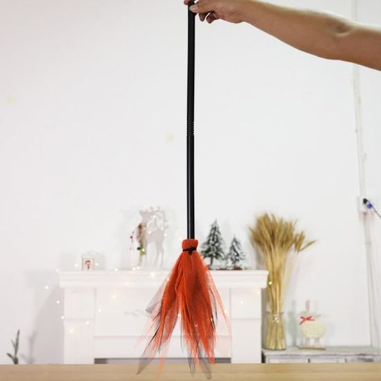 Balai De Sorcière Dansant Halloween - 110cm - Effet Lévitation Et Rire Effrayant - Déco Fête - 4