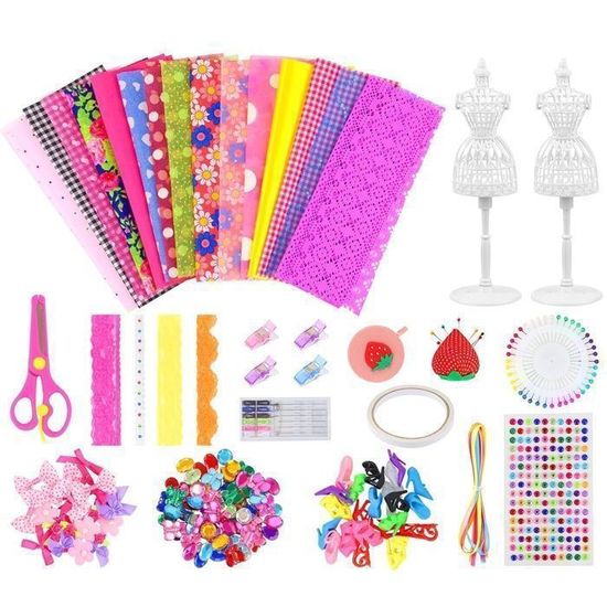 Styliste De Mode Enfant - Kit Créatif Couture Avec Tissu Et Accessoires Pour Filles 8-10 Ans