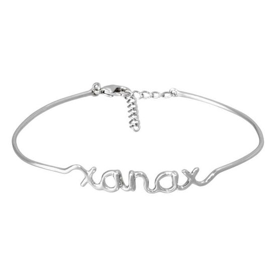 Mes bijoux Bracelet a message XANAX Argente MCR288gv Achat Vente bracelet gourmette Mes bijoux Bracelet a Femme Adulte Blanc Cd
