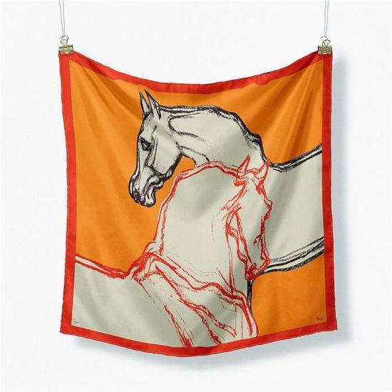 foulard hermes rocabar tete de chevaux carre