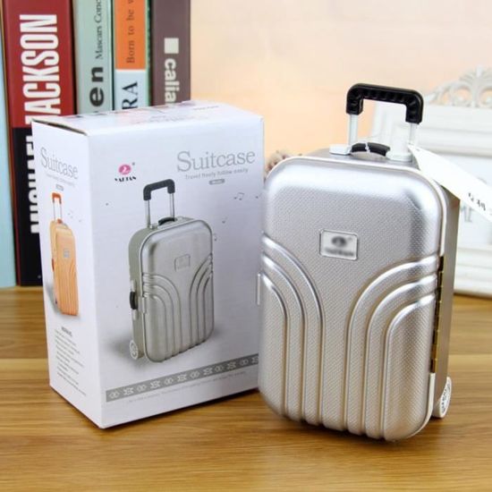 SUNGOOYUE - Mini Valise à Roulettes Jouet Pour Enfant - Rose Argent - Pour Rangement Et Jeu D'imitation