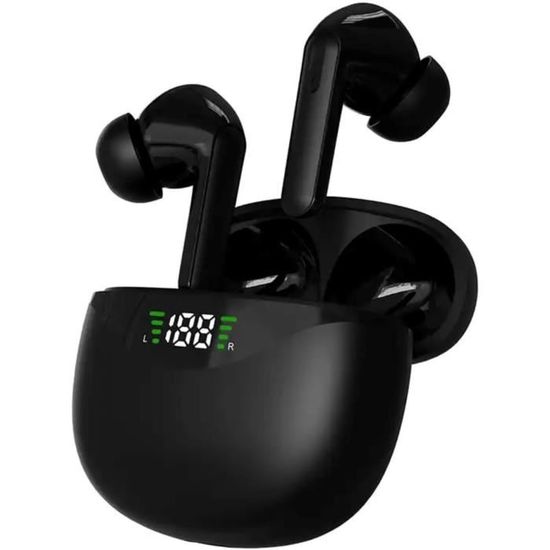 Écouteurs Intra-auriculaires Bluetooth 5.3 TechExpert - Noir - Avec Micro - Neuf Sous Blister