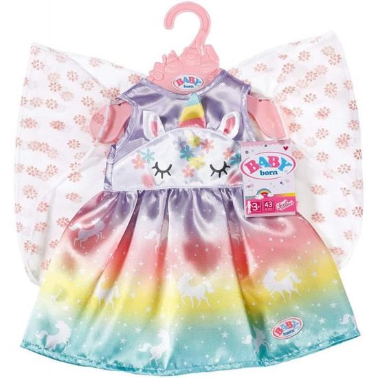 Habit Poupee 39 46 CM Robe Licorne Multicolore Baby Born Vetement Accessoire Poupee et Poupon Zapf Cdiscount Jeux Jouets