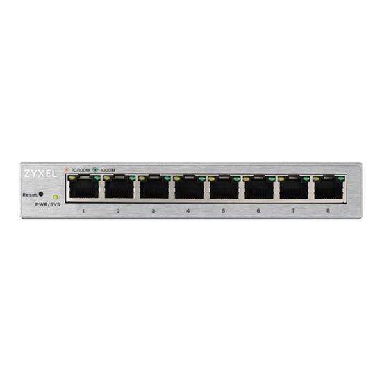 ZYXEL Commutateur Ethernet GS1200-8 8 Ports Gérable - 2 Couche supportée - Paire torsadée - Bureau