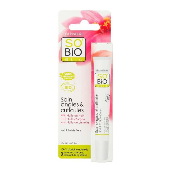 SOBIO Soins des ongles et cuticules - Bio - 15 ml