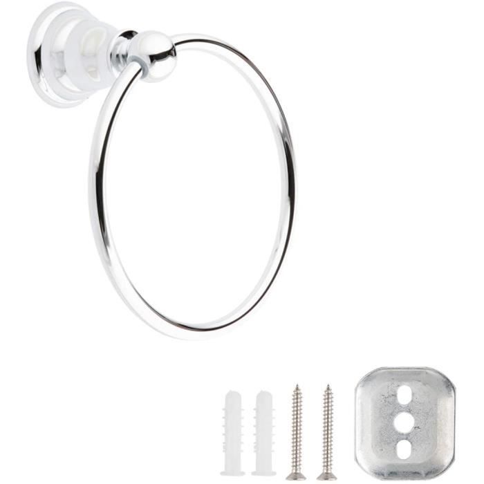 Anneau porte-serviette, chrome poli