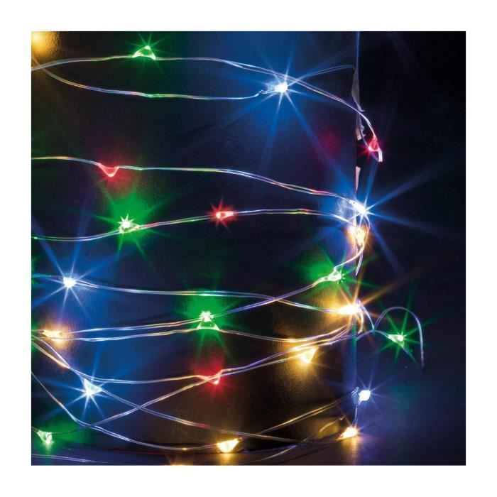 Feeric Christmas - Guirlande Lumineuse Intérieure et Extérieure 30 m 300 MicroLED Multicolore lumière fixe