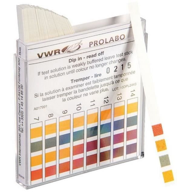 - Boite de 100 tests PH