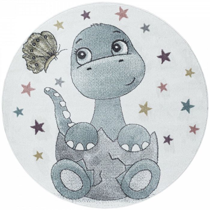 DINOSAURE Tapis 160x160cm Bl