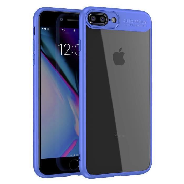 Coque iPhone 7 Plus Luxe Bleu Mat Protection Anti Choc