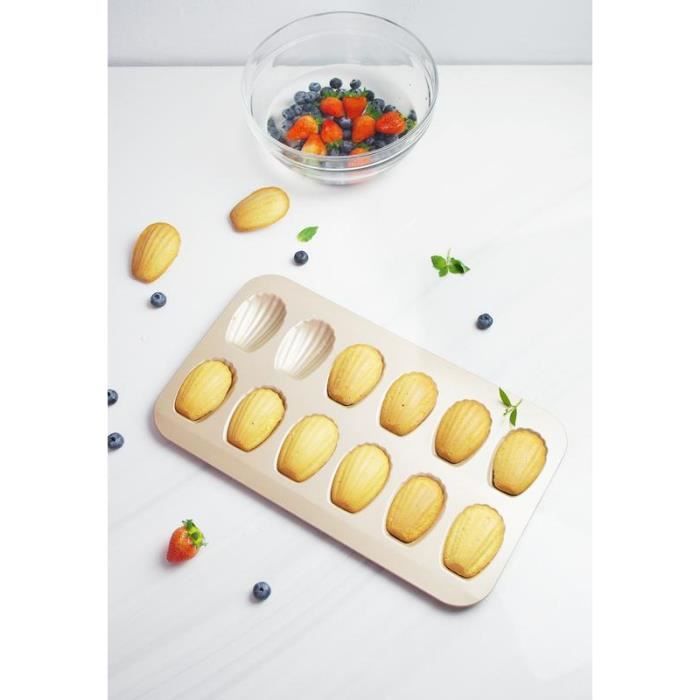 Moule à madeleines métallique, Professionnel Anti-adhésif 40*23CM
