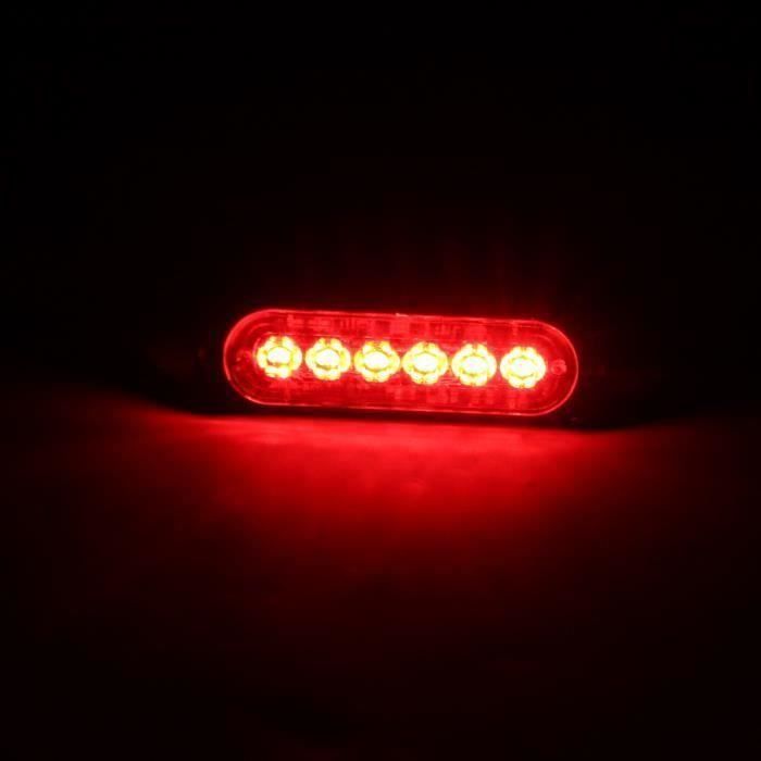 LED Ampoules rouge Ampoule Avertissement voiture Flash Light 6 Bleu - Rouge Strobe Beacon Bar Risque d'urgence