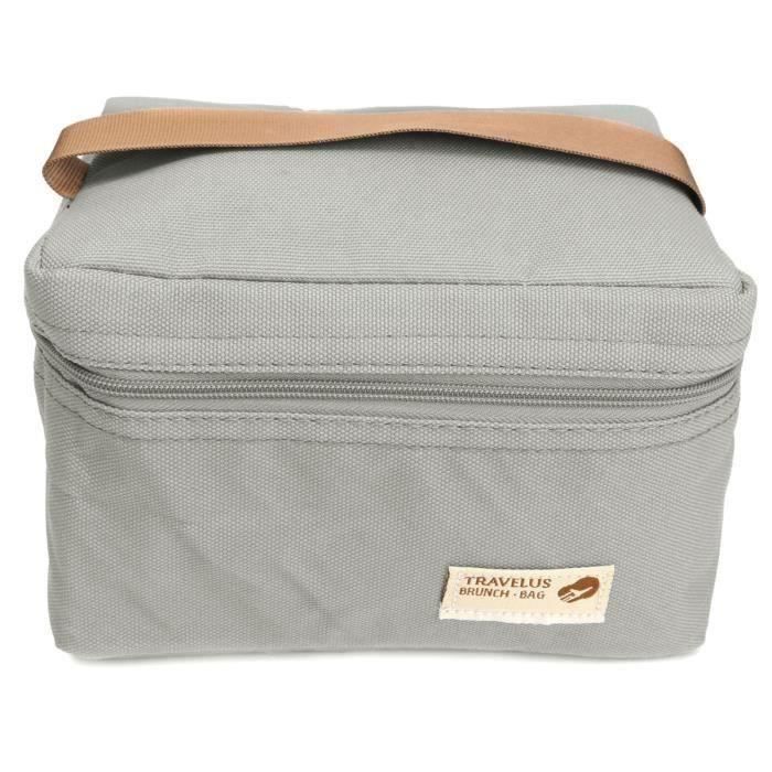 Sac Pique-nique Pliable Isotherme Thermos Refroidisseur Cool Glacière Camping Gris Bo06362