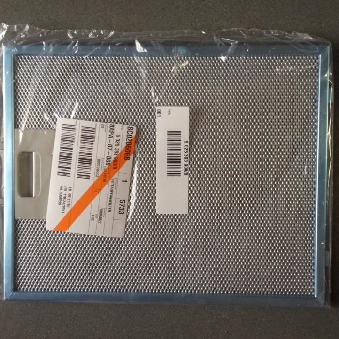 Filtre graisse pour hotte 50253939008