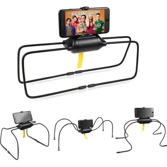 UNHO Support Tablette Lit Flexible Pour IPad IPhone Téléphone Bras Pliable avec Pieds d'Araignée Porte Tablette Réglable